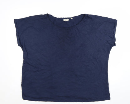 Fat Face Womens Navy Blue Cotton Modal Basic T-Shirt UK 22