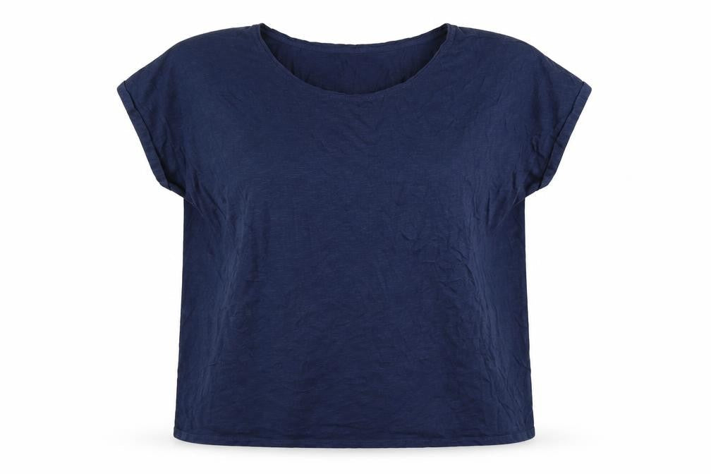 Fat Face Womens Navy Blue Cotton Modal Basic T-Shirt UK 22