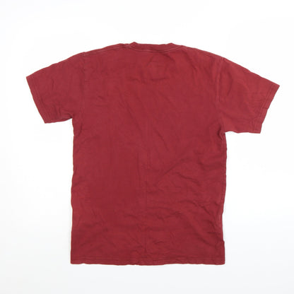 Vans Men's Red Classic Fit Cotton Crew Neck T-Shirt Size S