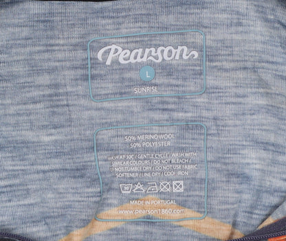 Pearson Men's Multicoloured L Cycling Jersey T-Shirt Merino Wool Blend
