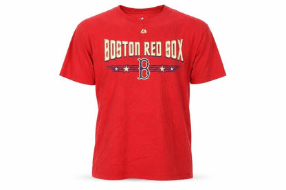 Majestic Men's Red Boston Red Sox Graphic T-Shirt Size L