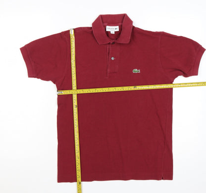 Lacoste Men's Red Classic Fit Short Sleeve Polo Shirt XS
