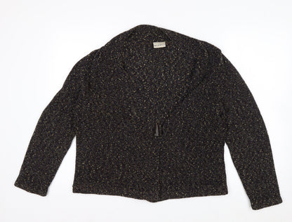 Minuet Women’s Black Chunky-Knit Cardigan Size 16