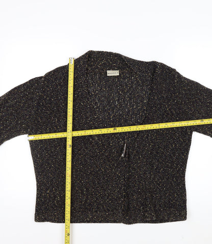 Minuet Women’s Black Chunky-Knit Cardigan Size 16