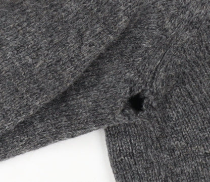 Hackett London Men's Grey Lambswool 1/2 Zip Jumper Size L