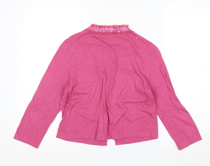 Boden Women’s Pink Sequin Trim Cardigan UK 12 Cotton Blend