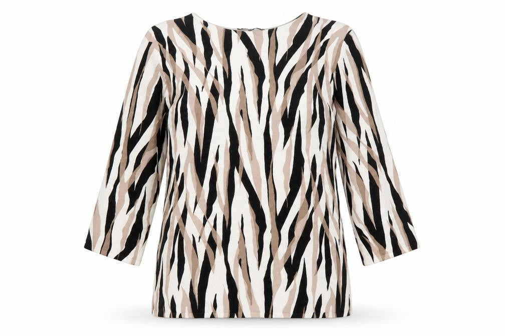 Bonmarché Women’s Multicoloured Zebra Print Tunic Top Size 10