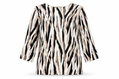 Bonmarché Women’s Multicoloured Zebra Print Tunic Top Size 10
