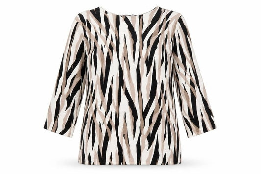 Bonmarché Women’s Multicoloured Zebra Print Tunic Top Size 10