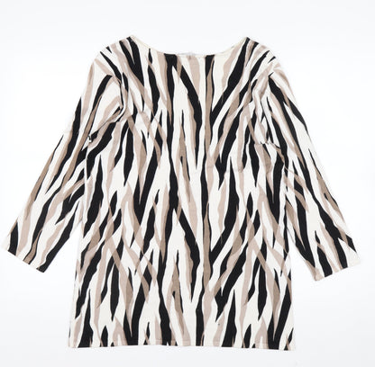 Bonmarché Women’s Multicoloured Zebra Print Tunic Top Size 10