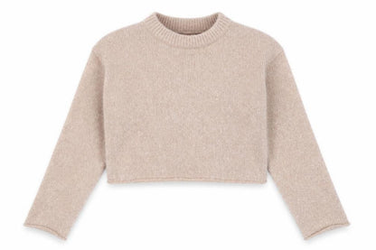 H&M Women’s Beige Crew Neck Knit Pullover Jumper Size S
