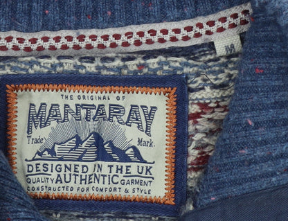 Mantaray Men's Multicoloured Fair Isle Henley Wool Jumper M