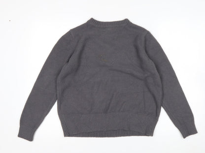 Marks and Spencer Women's Grey Sequin Christmas Jumper Size S