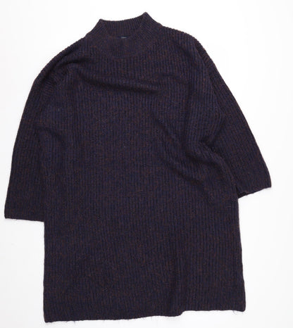 Next Women Navy Acrylic Knit Jumper UK 22 Relaxed Fit Warm Winter Pull Over