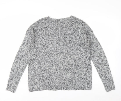Apricot Women’s Grey Bunny Knit Jumper UK 12 Long Sleeve Pullover
