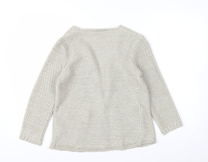 Marks and Spencer Per Una Women Beige Size 10 Chunky Knit Cardigan