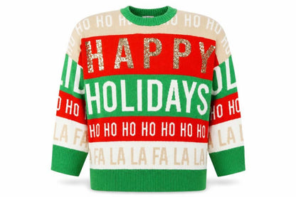 Tu Men’s Multicoloured Christmas Sequin Pullover Jumper XL