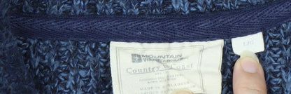 Mountain Warehouse Men’s Blue Half Zip Chunky Knit Jumper L