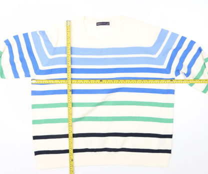 Marks and Spencer Women's Multicoloured Striped Pullover Jumper Size 22