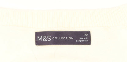 Marks and Spencer Women's Multicoloured Striped Pullover Jumper Size 22