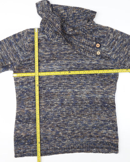 Joe Browns Women’s Multicoloured Cowl Neck Long Sleeve Pullover Jumper Size 18
