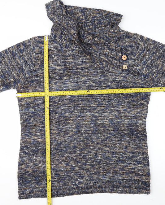 Joe Browns Women’s Multicoloured Cowl Neck Long Sleeve Pullover Jumper Size 18