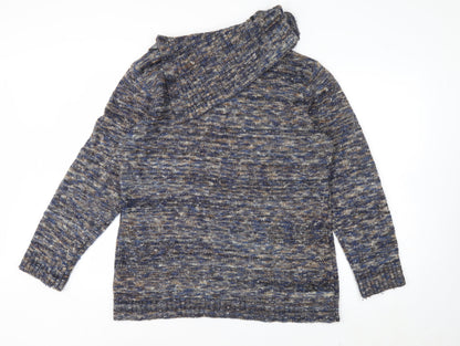 Joe Browns Women’s Multicoloured Cowl Neck Long Sleeve Pullover Jumper Size 18