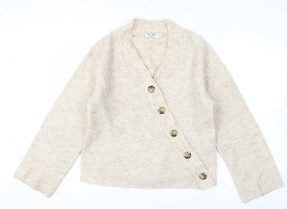 NA-KD Women’s Beige XS Cardigan Button Knit Autumn Layer