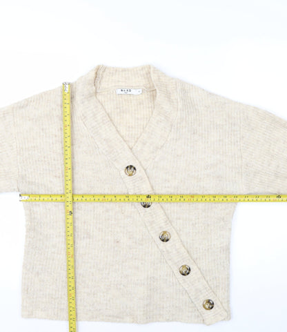 NA-KD Women’s Beige XS Cardigan Button Knit Autumn Layer