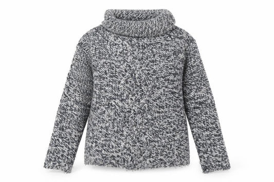 White Stuff Womens Grey Chunky Cowl Neck Wool Blend Pullover Jumper S