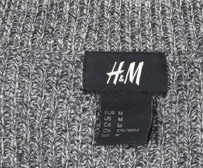 H&M Men's Grey Chunky Knit Crew Neck Pullover Jumper Size M