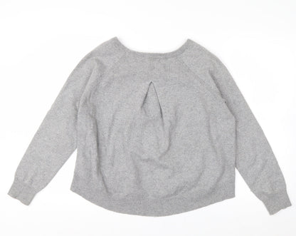 Banana Republic Womens Grey Wool Blend Crew Neck Pullover Jumper L