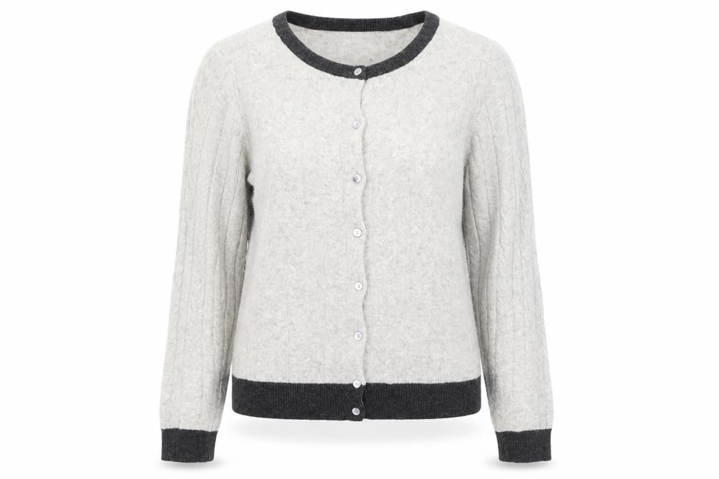 Paul Costelloe Women’s Grey 100% Cashmere Cardigan Size 16