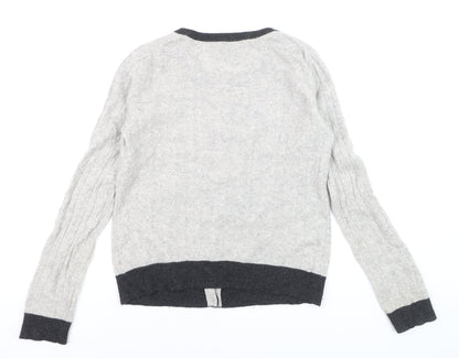 Paul Costelloe Women’s Grey 100% Cashmere Cardigan Size 16