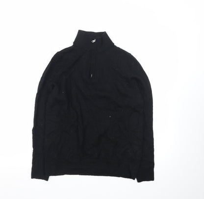 Marks and Spencer Autograph Men’s Black Merino Wool Half Zip Jumper M