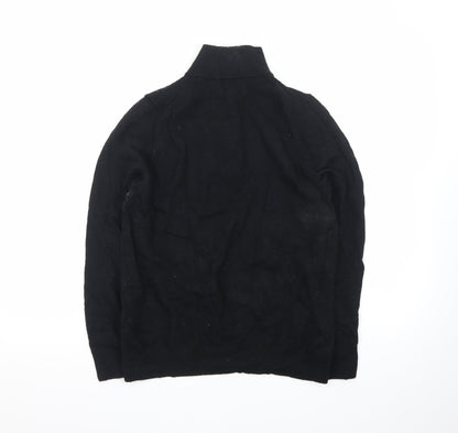 Marks and Spencer Autograph Men’s Black Merino Wool Half Zip Jumper M
