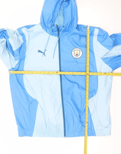 Puma Men Blue 2XL Manchester City Windbreaker Jacket