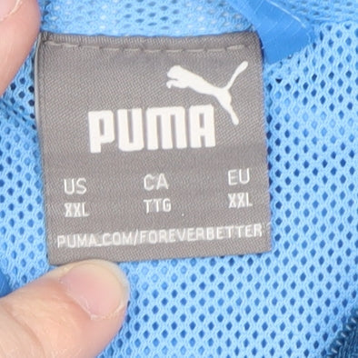 Puma Men Blue 2XL Manchester City Windbreaker Jacket