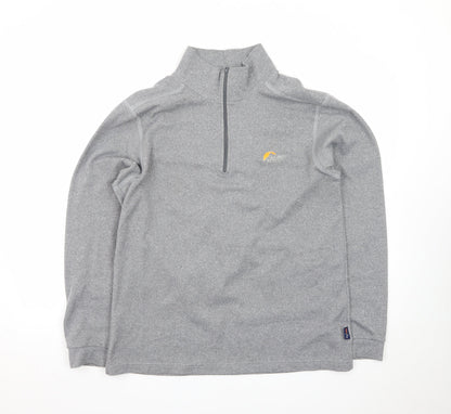 Lowe Alpine Men’s Grey Fleece 1/4 Zip Sweatshirt Top Size L