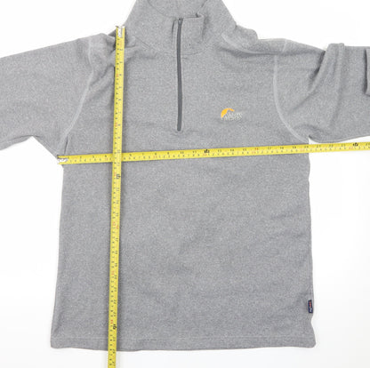 Lowe Alpine Men’s Grey Fleece 1/4 Zip Sweatshirt Top Size L