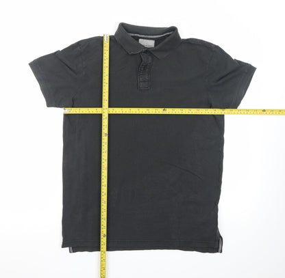 American Eagle Men’s Black Super Soft Cotton Polo Shirt Size S
