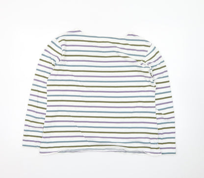 Seasalt Women’s Multicoloured Striped Long Sleeve Cotton Sailor Shirt UK 16