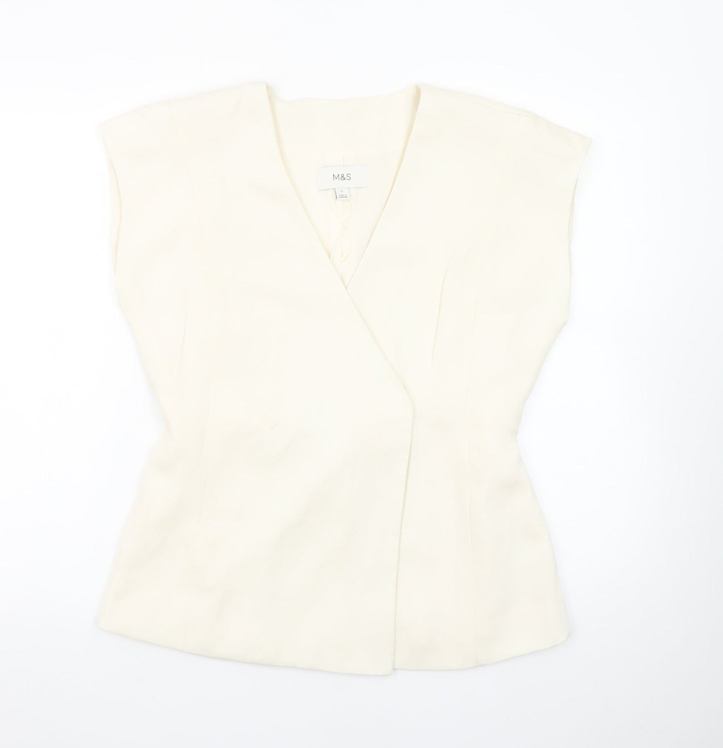 Marks and Spencer Women’s Ivory Wrap Blouse Size 12