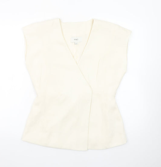 Marks and Spencer Women’s Ivory Wrap Blouse Size 12