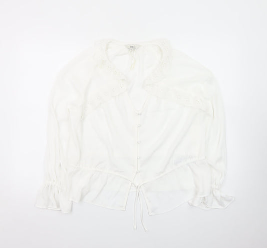 Marks and Spencer Women’s White Viscose Tunic Blouse Size 8