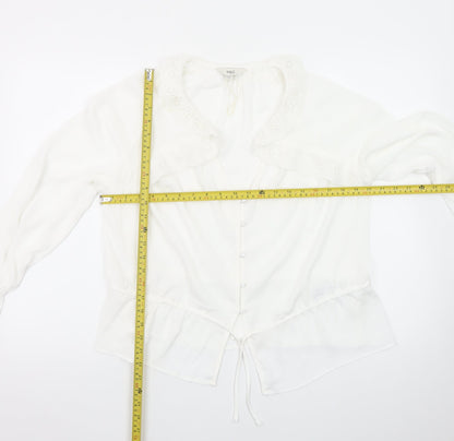 Marks and Spencer Women’s White Viscose Tunic Blouse Size 8