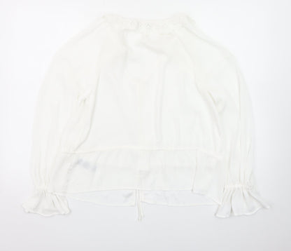 Marks and Spencer Women’s White Viscose Tunic Blouse Size 8
