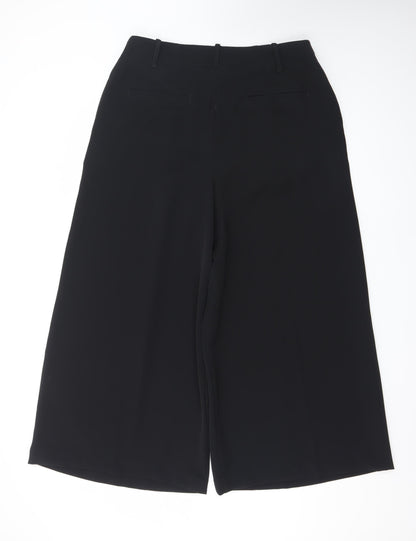 Marks and Spencer Women’s Black Wide-Leg Cropped Trousers Size 16