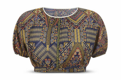 Wallis Women’s Multicoloured Tribal Cropped Blouse Size M