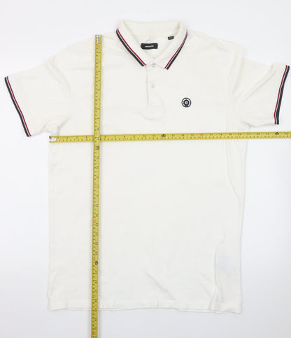 Jack & Jones Men's White XL Polo Shirt Short Sleeve Classic Fit